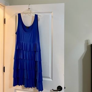 Blue ruffled dress
